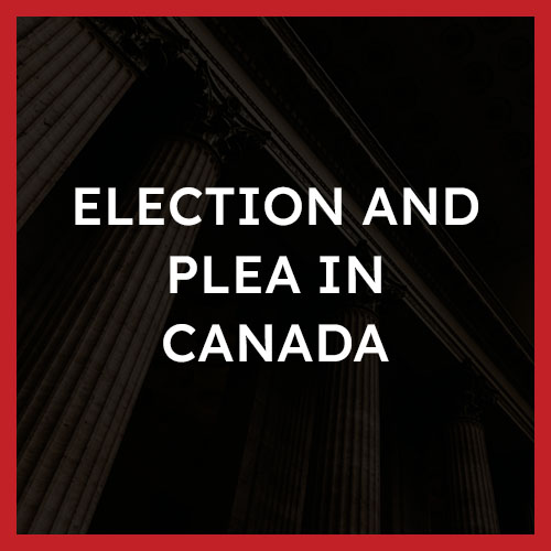 Election and Plea in Canada