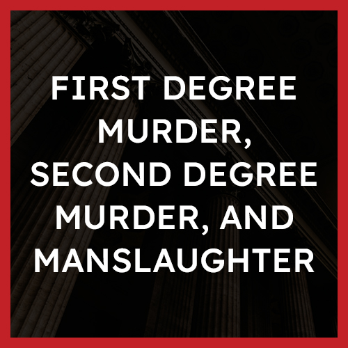 First Degree Murder Second Degree Murder and Manslaughter